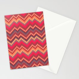 Knitted Textured Wave Pink Stationery Card