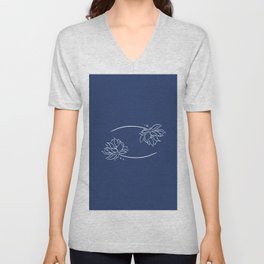 Cancer's Water Lilies V Neck T Shirt