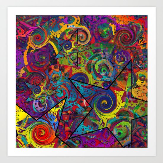 Star Collage Art Print