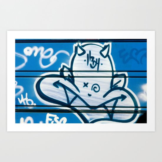Blue Devil Art Print