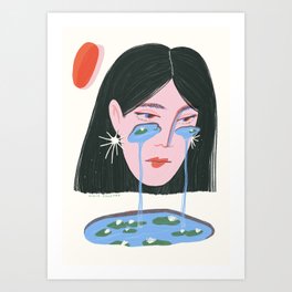 Water Lily Tears Art Print