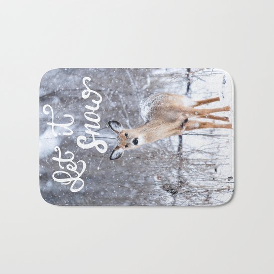 Let it Snow Christmas Bath Mat