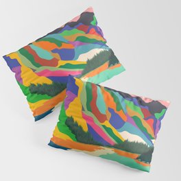 Colorful Mountain Ranges Pillow Sham