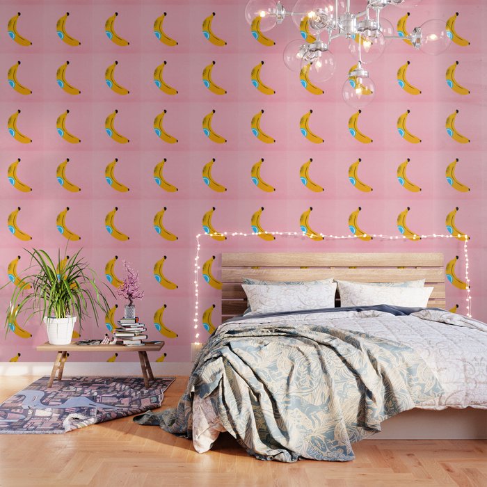Banana Pop Art Wallpaper by ayeyokp | Society6