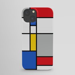 Geometric Mondrian Style B iPhone Case