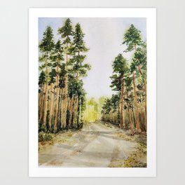 Into the woods Art Print