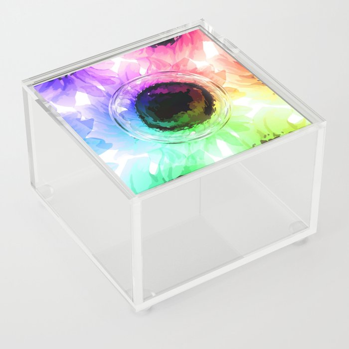 LGBT Rainbow Gay Pride Sunflowers Acrylic Box