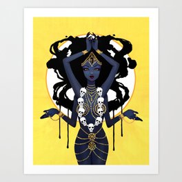 Black Kali Art Print