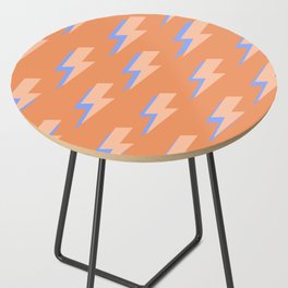 3D Lightning Bolt Pattern Side Table