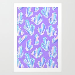 Crystal Gem Pattern Art Print