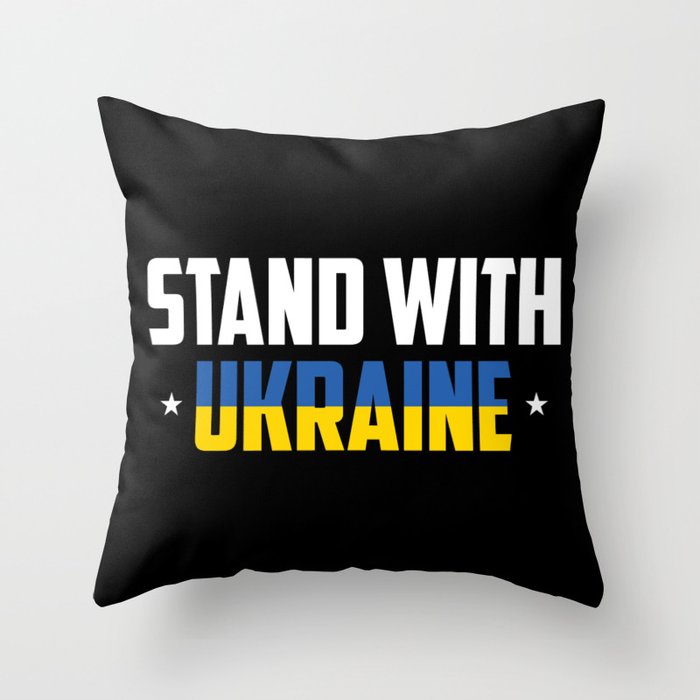 Stand With Ukraine Throw Pillow