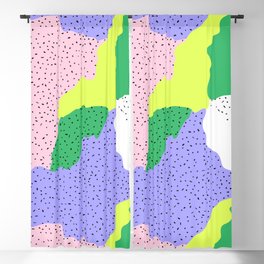 Abstract fun retro colorful pattern Blackout Curtain