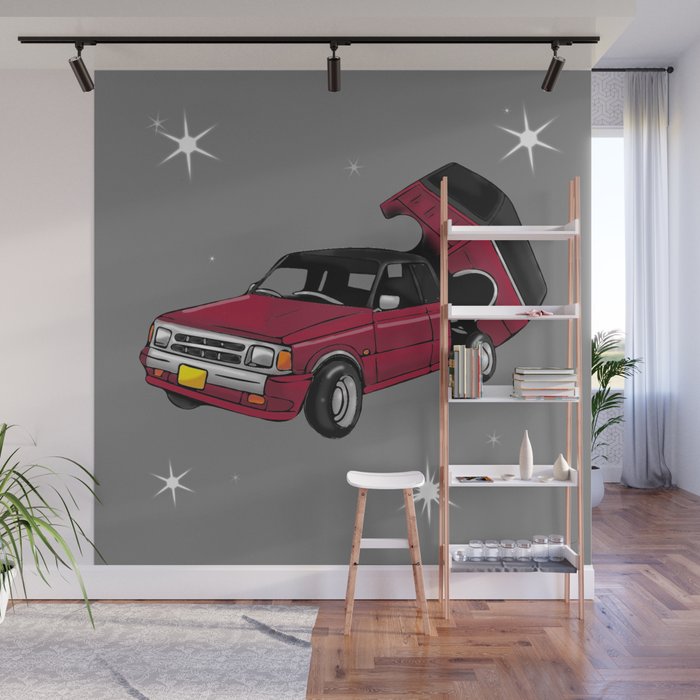 Slammin Mini Truck Wall Mural By Thewanderingoctopus