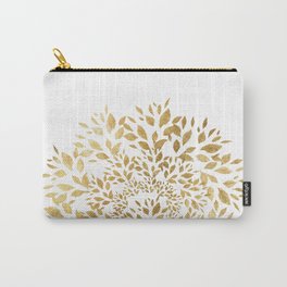 Gold Leaves Mandala Carry-All Pouch