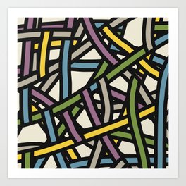 Color full ribbon pattern 02 Art Print