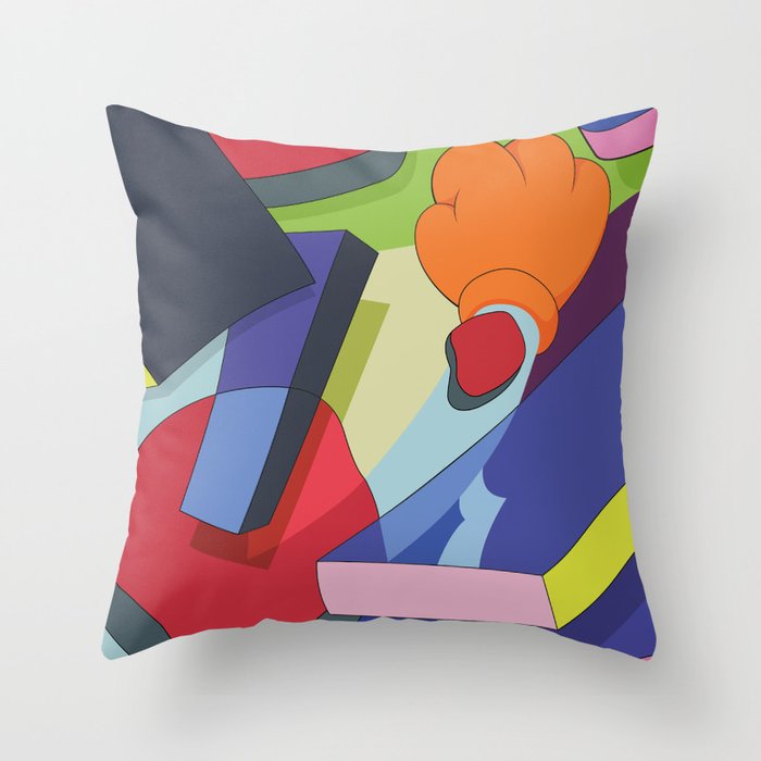 Kaws Art Style Throw Pillow