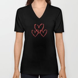 Heart Family V Neck T Shirt