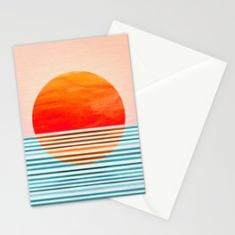 Minimalist Sunset III / Abstract Landscape Stationery Card