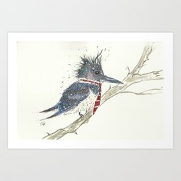 Kingfisher with Tie Art Print