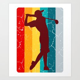Golfer Retro Golf Gifts for Golf Lovers Art Print | Crossgolfgift, Golfclubshirt, Crossgolf, Golfgiftsfordad, Golfgiftsforhim, Golf, Golfer, Graphicdesign, Golfgift, Golfgiftideas 