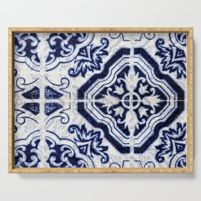 Azulejo VI - Portuguese hand painted tiles Serving Tray