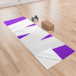 W (White & Violet Letter) Yoga Towel