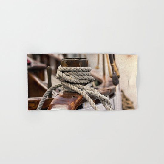 linen rope from the old ship Hand & Bath Towel
