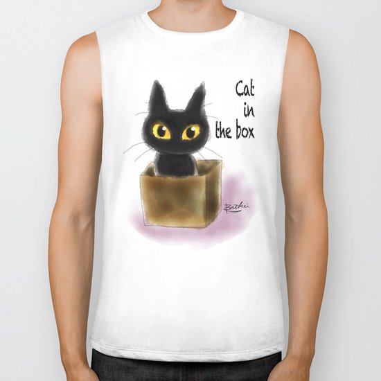 Cat in the box Biker Tank