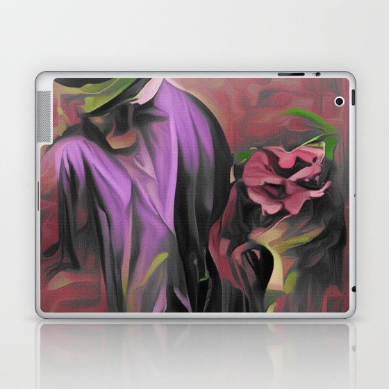 Man With Green Hat and Red Roses Laptop & iPad Skin