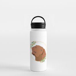 Vizsla Dog Flower Frame Water Bottle