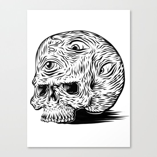 third-eyed skull Canvas Print