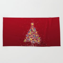 Christmas tree Beach Towel