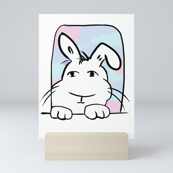 Bunny on a Lookout Mini Art Print