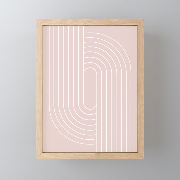 Oval Lines Abstract XXI Framed Mini Art Print