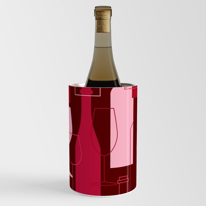 Red Wine Bottle Glass Pattern Wine Chiller