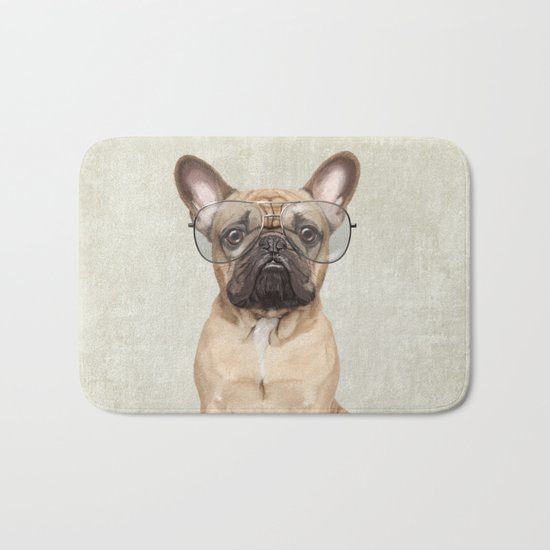 Mr French Bulldog Bath Mat