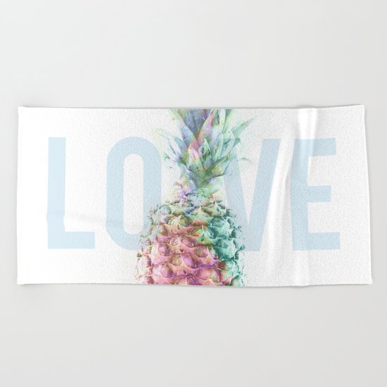 Pineapple Love Beach Towel