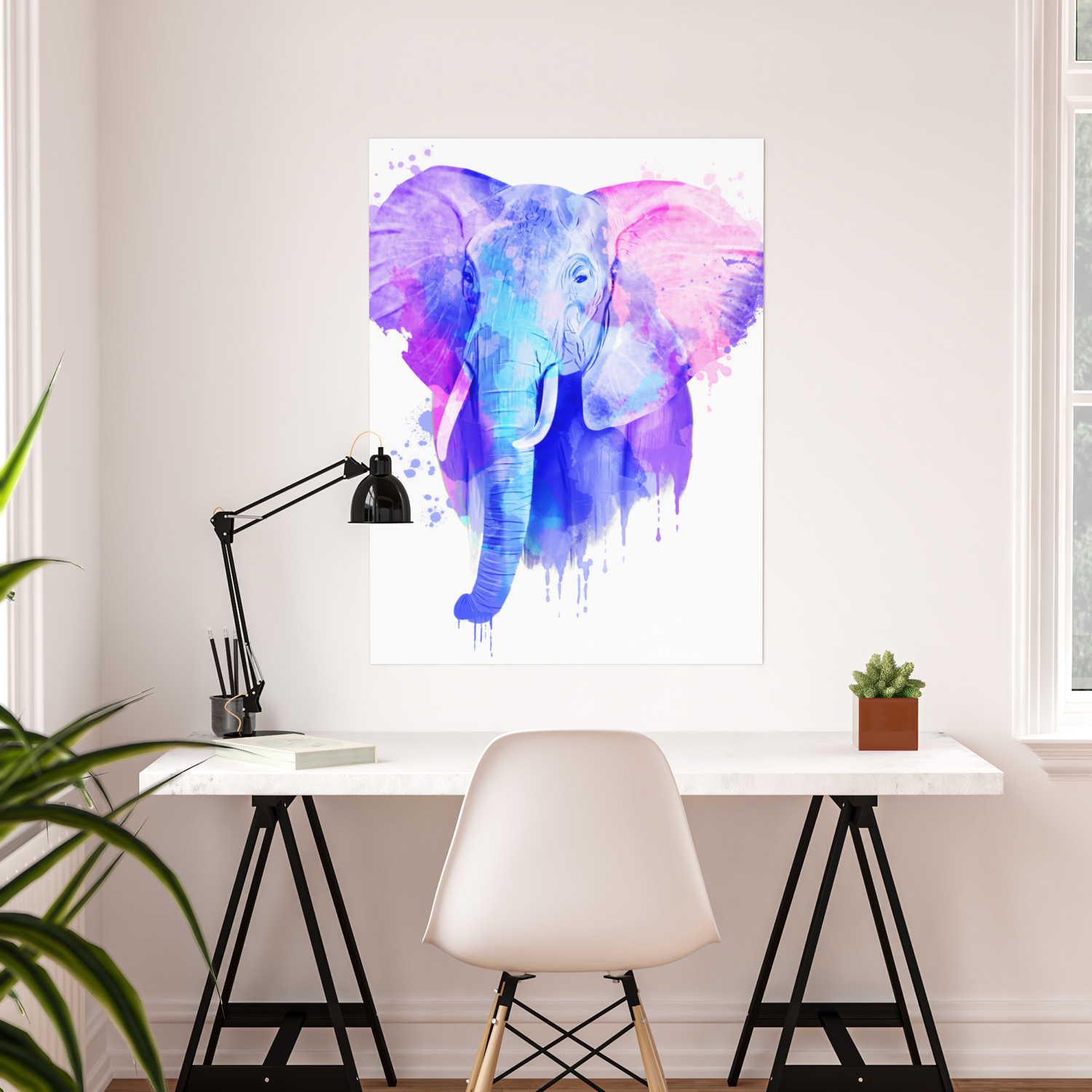 Elephant Watercolor, Animal Watercolor, Watercolor Art Poster By Roman Poljak | Society6