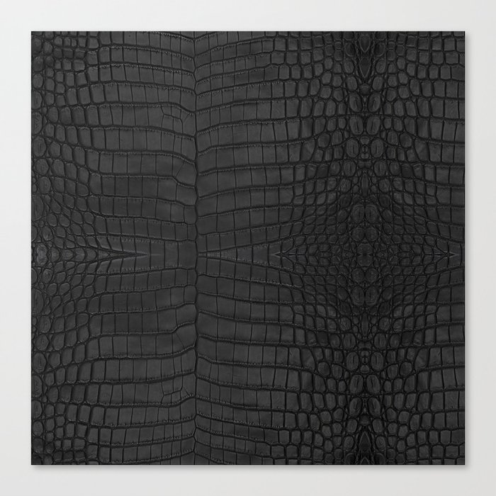 Black Crocodile Leather Print Leinwanddruck Black Crocodile Leather Print Leinwanddruck