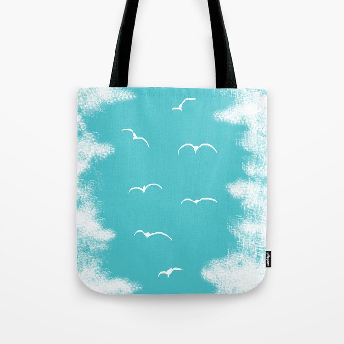 Seabirds and Clouds Tote Bag