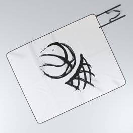 Basketball life digital painting | Basketball  lovers gift. Picnic Blanket