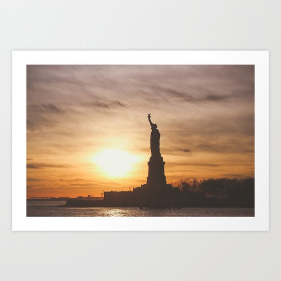 Lady at Sunset Art Print