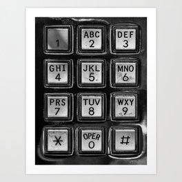 Dial Pad Art Print