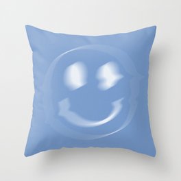 Glitch - Blue Throw Pillow