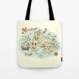 Neverland Map Tote Bag