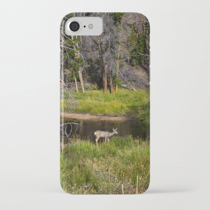 Deer through the trees iPhone Case