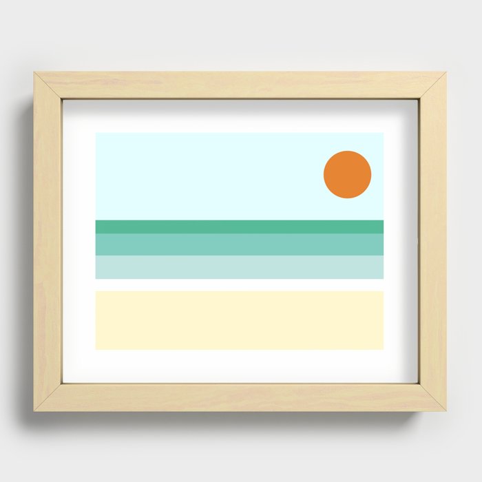 Day at the Beach Recessed Framed Print
