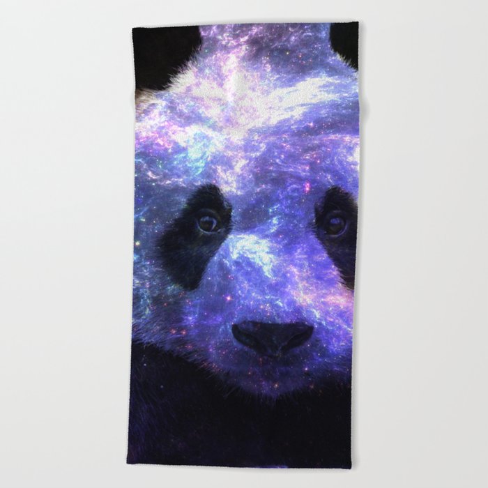 Galaxy Panda Space Colorful Beach Towel