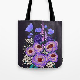 floral purple Tote Bag