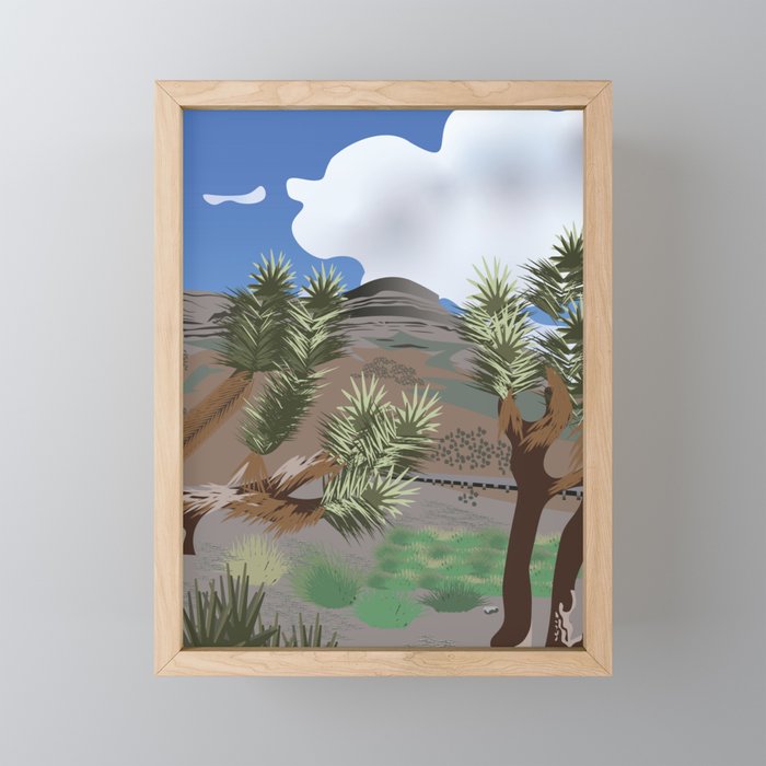 Joshua Trees In The Arizona Desert Framed Mini Art Print